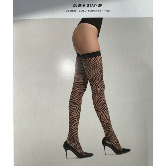 Wolford Accessories - Wolford Zebra  Stay-ups  Color: Black / Black  Size: Medium 28152 - 09